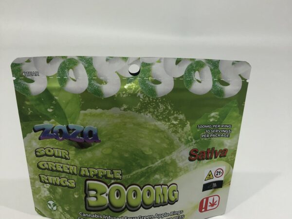 Sativa Sour Green Apple Rings (3000mg)